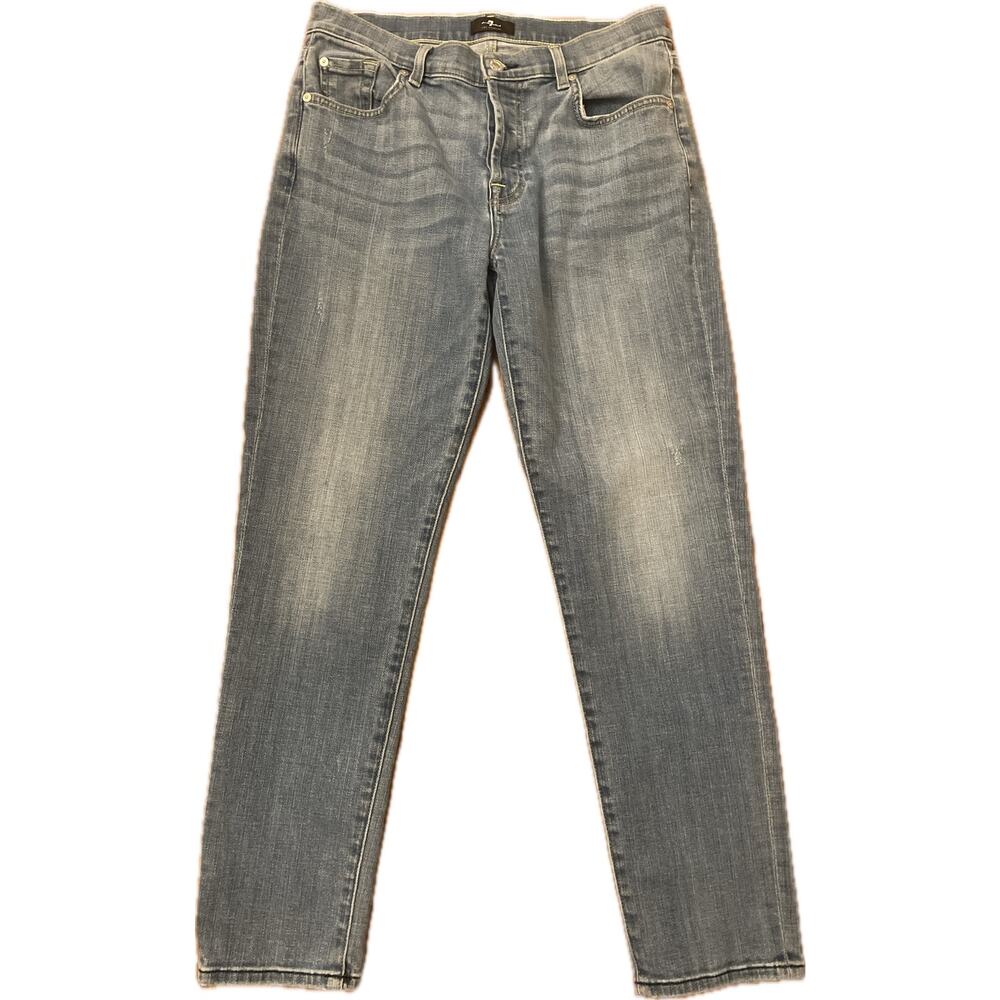 7 For All Mankind JOSEFINA Jeans Women’s 28x27 Light Wash Button Fly